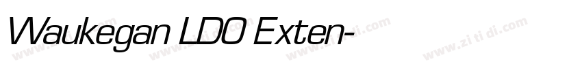 Waukegan LDO Exten字体转换